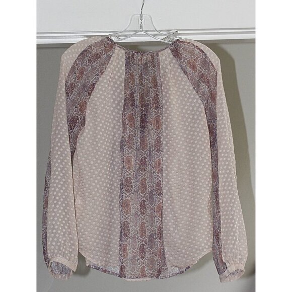 L'Agence Pearl Peasant Silk Blouse in Beige Metallic, Oversized Fit, Beautiful - Picture 3 of 10